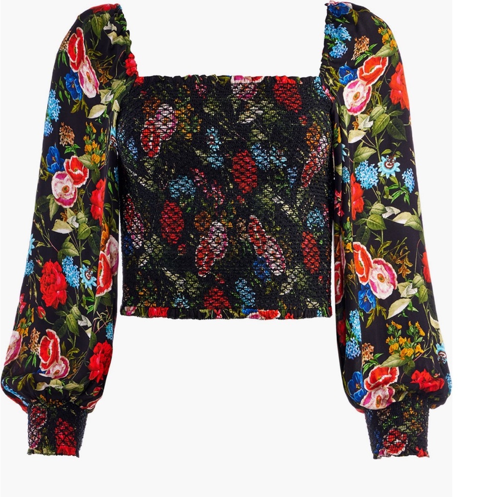 Alice + Olivia cooper floral bodice top